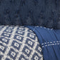 Blue And Ivory Damask Queen Quilt