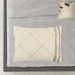 Ivory Geometric Queen Quilt