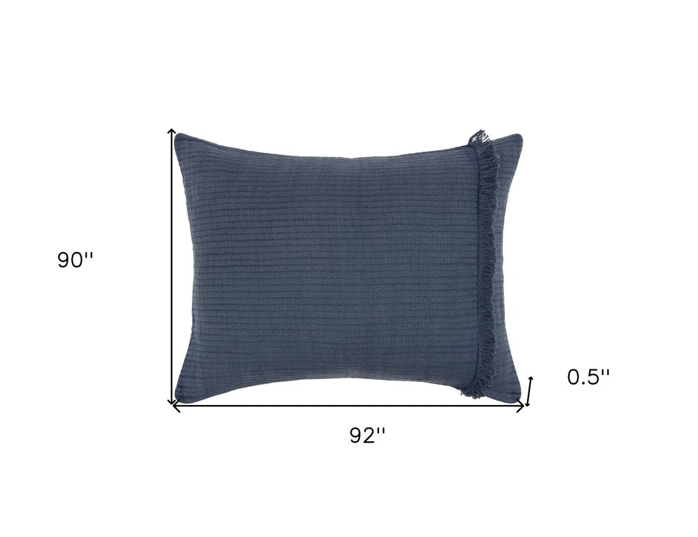 Indigo Checkered Queen Quilt