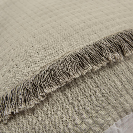 Natural Checkered King Quilt