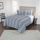 Blue And White Striped King Quilt