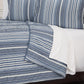 Blue And White Striped King Quilt