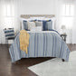 Blue And White Striped King Quilt