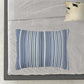 Blue And White Striped Queen Quilt
