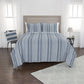 Blue And White Striped Queen Quilt