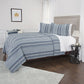 Blue And White Striped Queen Quilt