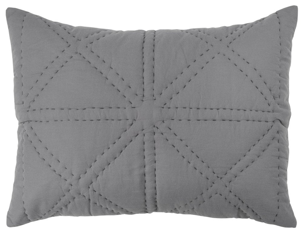 Gray Geometric King Quilt
