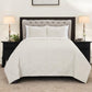 Set of Three Ivory Geometric King Quilt