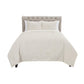 Set of Three Ivory Geometric King Quilt