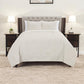 Set of Three Ivory Geometric Queen Quilt