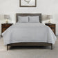 Set of Three Gray Geometric King Quilt