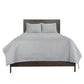 Set of Three Gray Geometric King Quilt