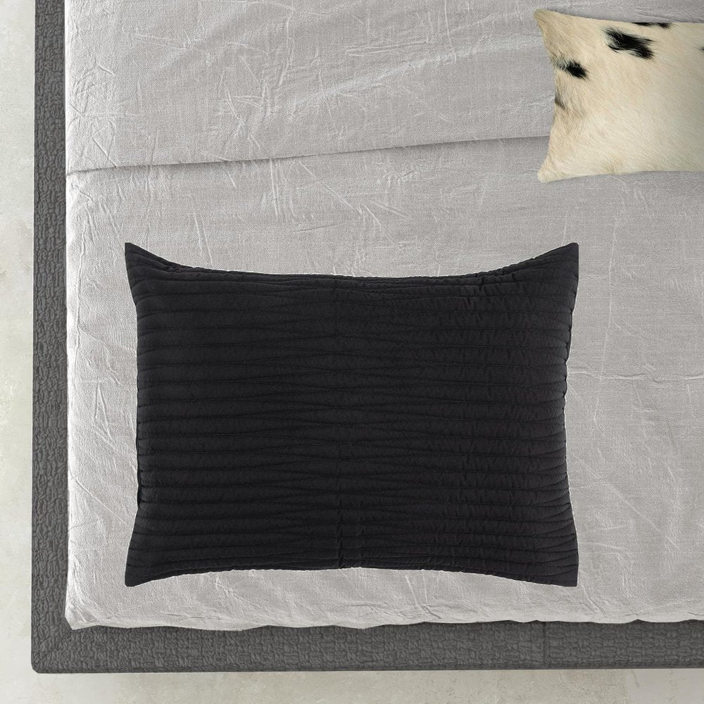 Black Geometric Queen Quilt