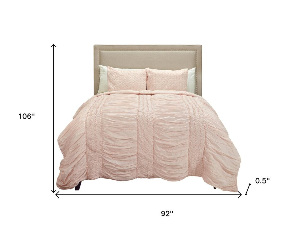 Pink Geometric King Quilt