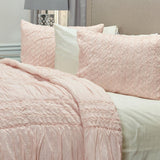 Pink Geometric Queen Quilt