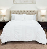 White Geometric Twin Quilt