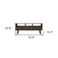 54" Dark Brown Walnut Enclosed and Open Storage TV Stand