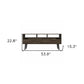 54" Dark Brown Walnut Enclosed and Open Storage TV Stand