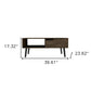40" Brown And Black Coffee Table With Drawer And Shelf
