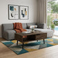 40" Brown And Black Coffee Table With Drawer And Shelf
