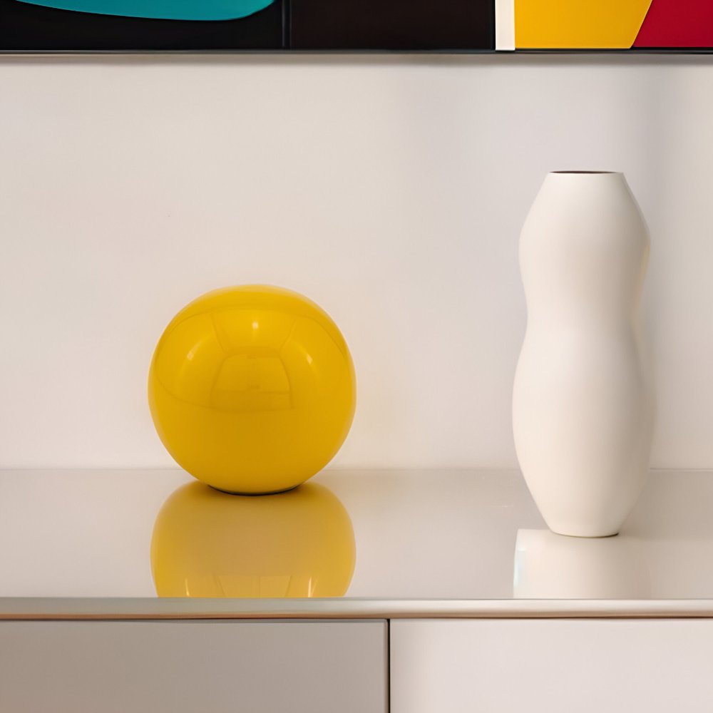 3" Silver Metal Decorative Orb