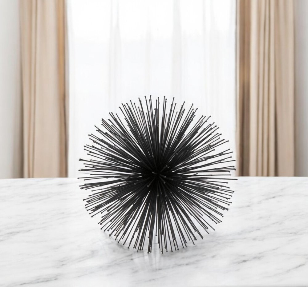 10" Antique Gold Finish Large Urchin Sphere