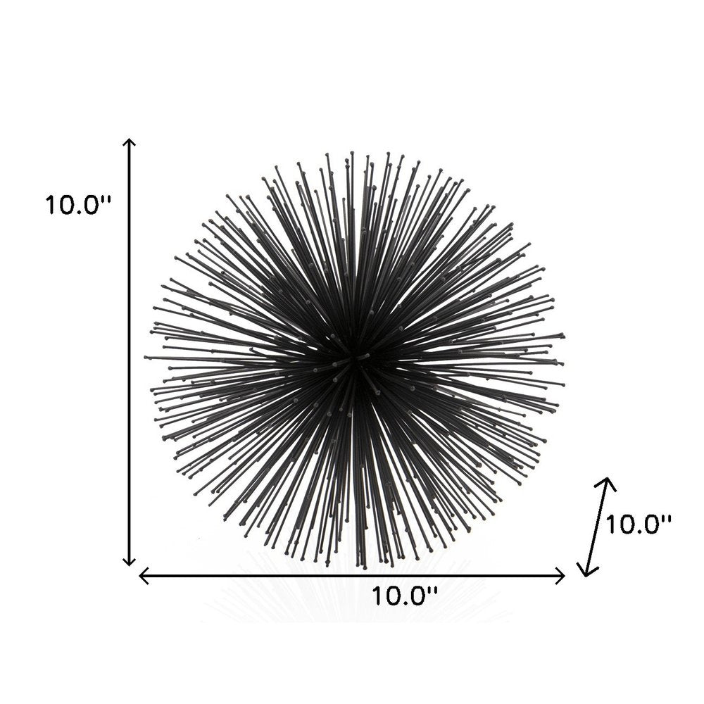 10" Antique Gold Finish Large Urchin Sphere