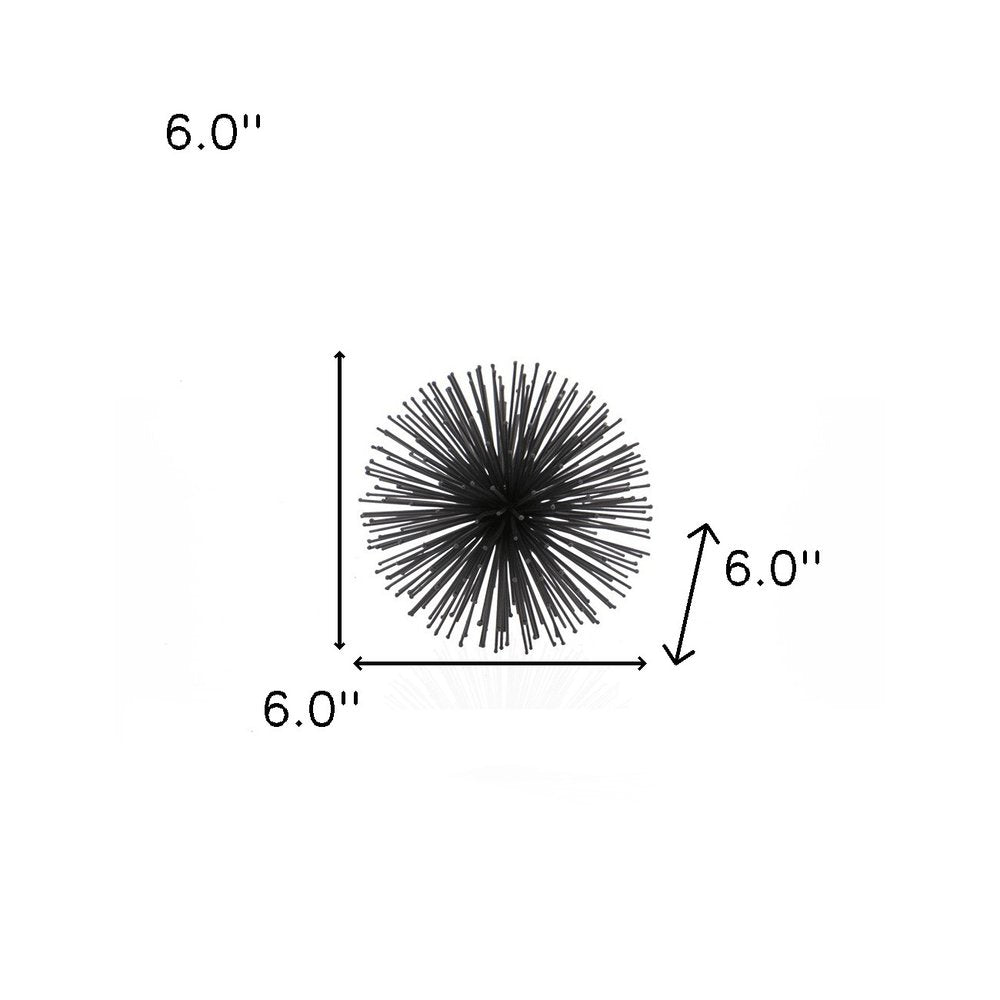 10" Antique Gold Finish Large Urchin Sphere