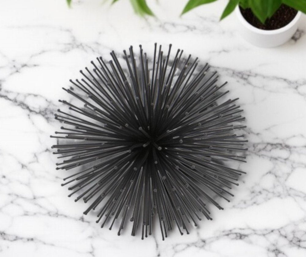 10" Antique Gold Finish Large Urchin Sphere