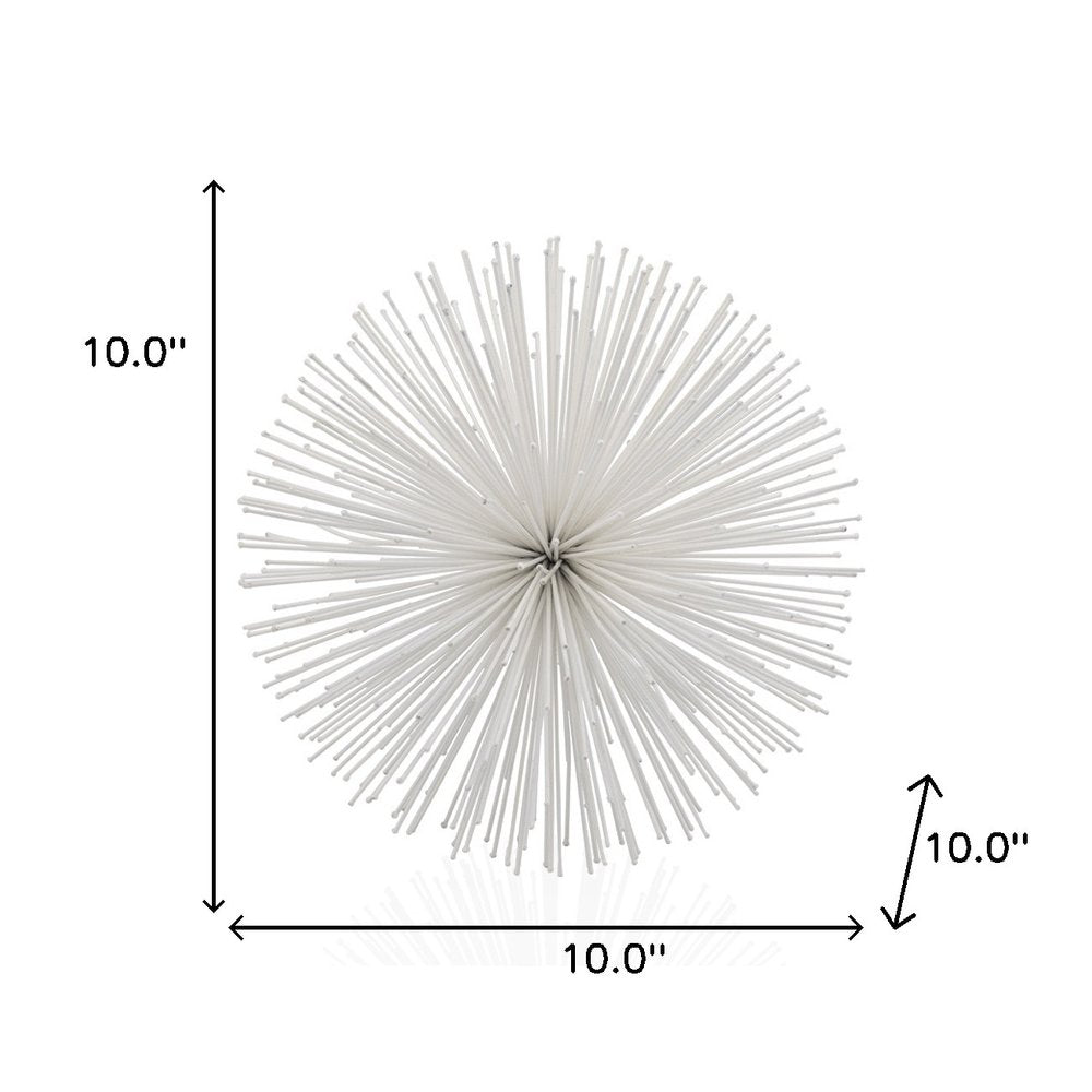 10" Antique Gold Finish Large Urchin Sphere