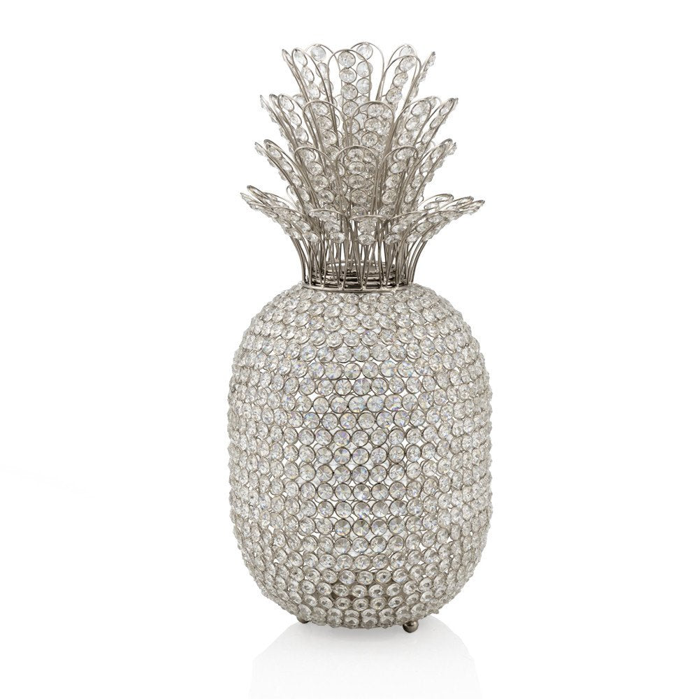 13" Silver Metal Decorative Pineapple