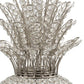 13" Silver Metal Decorative Pineapple