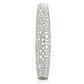 47" Silver Oval Crystal Glass Floor Vase With Faux Crystals