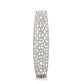47" Silver Oval Crystal Glass Floor Vase With Faux Crystals