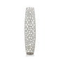 47" Silver Oval Crystal Glass Floor Vase With Faux Crystals
