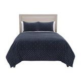 Indigo Polka Dots King Quilt
