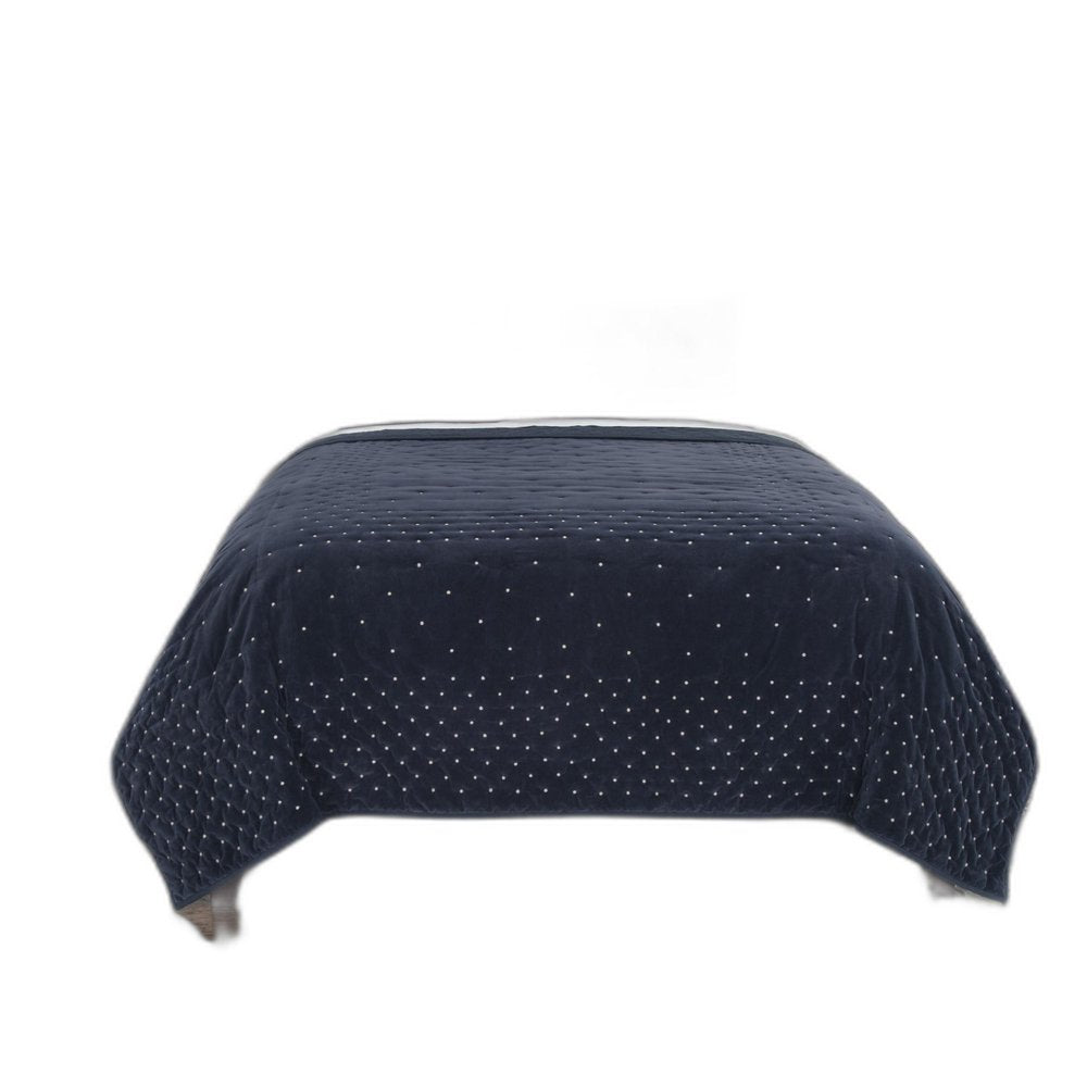 Indigo Polka Dots King Quilt