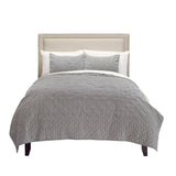 Gray Polka Dots King Quilt