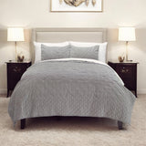 Gray Polka Dots Queen Quilt