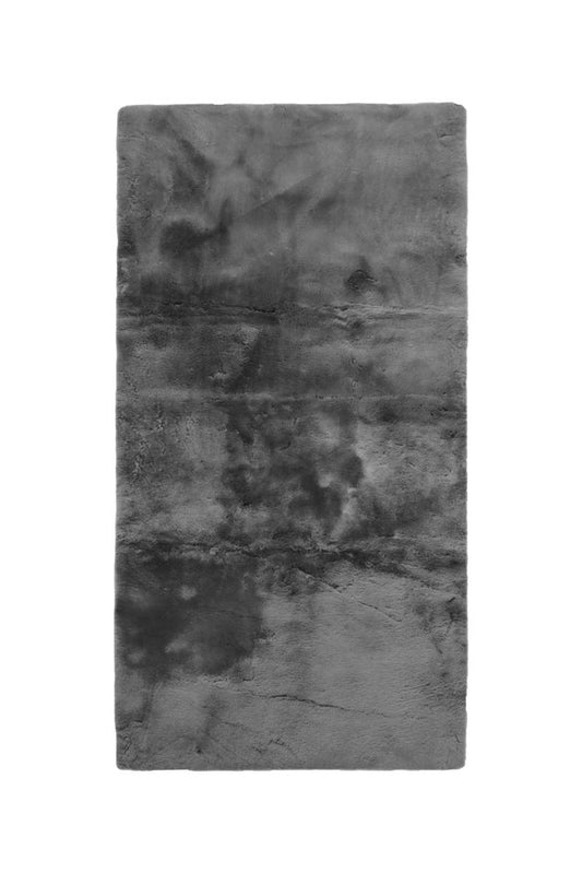 60" X 30" Charcoal Sheepskin Throw Blanket