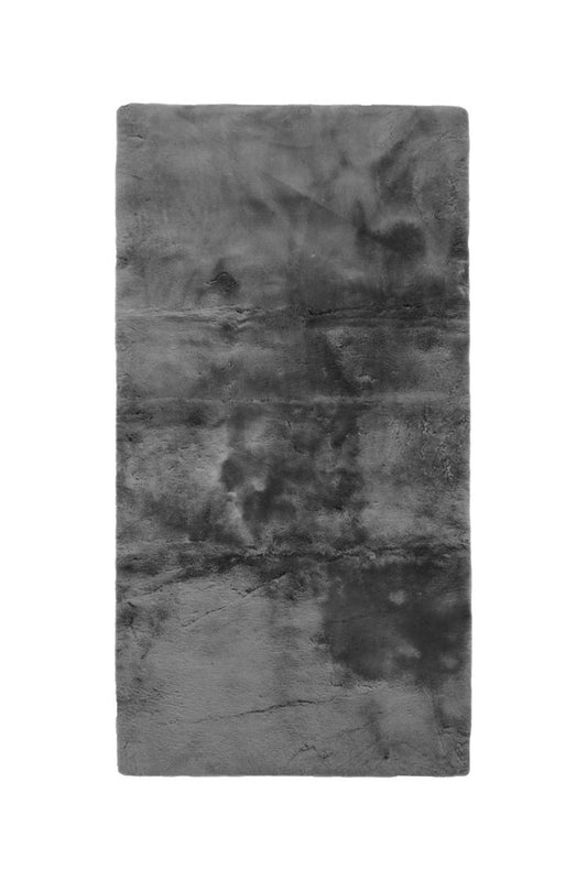 60" X 30" Charcoal Sheepskin Throw Blanket