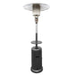 48000 BTU Silver Steel Propane Cylindrical Pole Standing Patio Heater