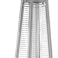 41000 BTU Black Steel Propane Triangular Pyramid Standing Patio Heater