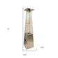41000 BTU Silver Steel Propane Triangular Pyramid Standing Patio Heater
