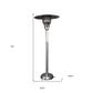 41000 BTU Silver Steel Natural Gas Cylindrical Pole Standing Patio Heater