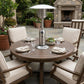 11000 BTU Silver Steel Propane Cylindrical Pole Tabletop Patio Heater