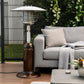 11000 BTU Bronze Steel Propane Cylindrical Pole Tabletop Patio Heater