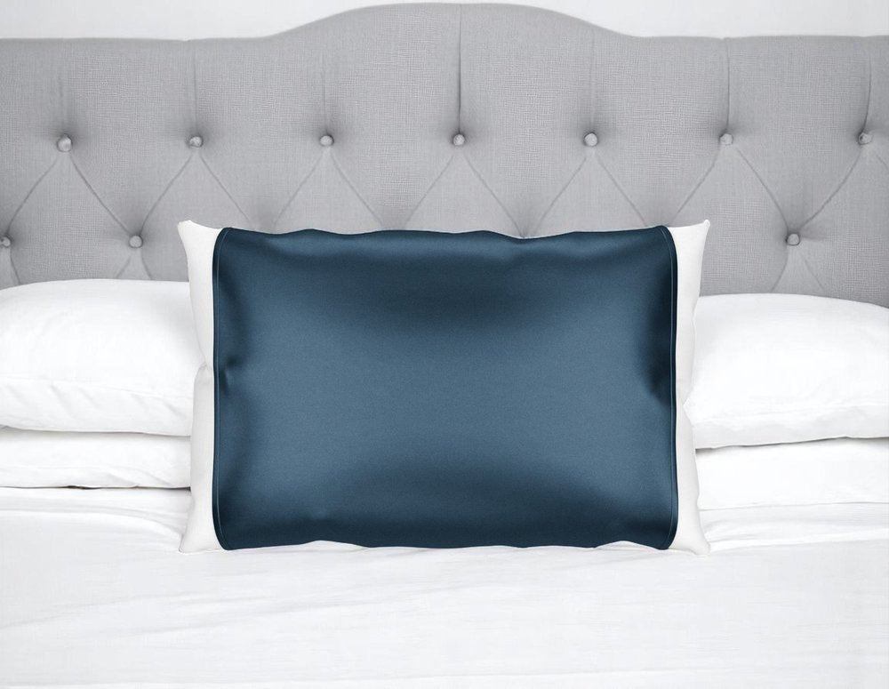 Blue Silk Open Ended Pillowcase