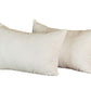 Set of Two 12" X 20" White Lumbar Throw Pillow Covers