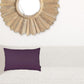 Set Of Two 12" X 20" Purple Polyester Zippered Pillow Cover